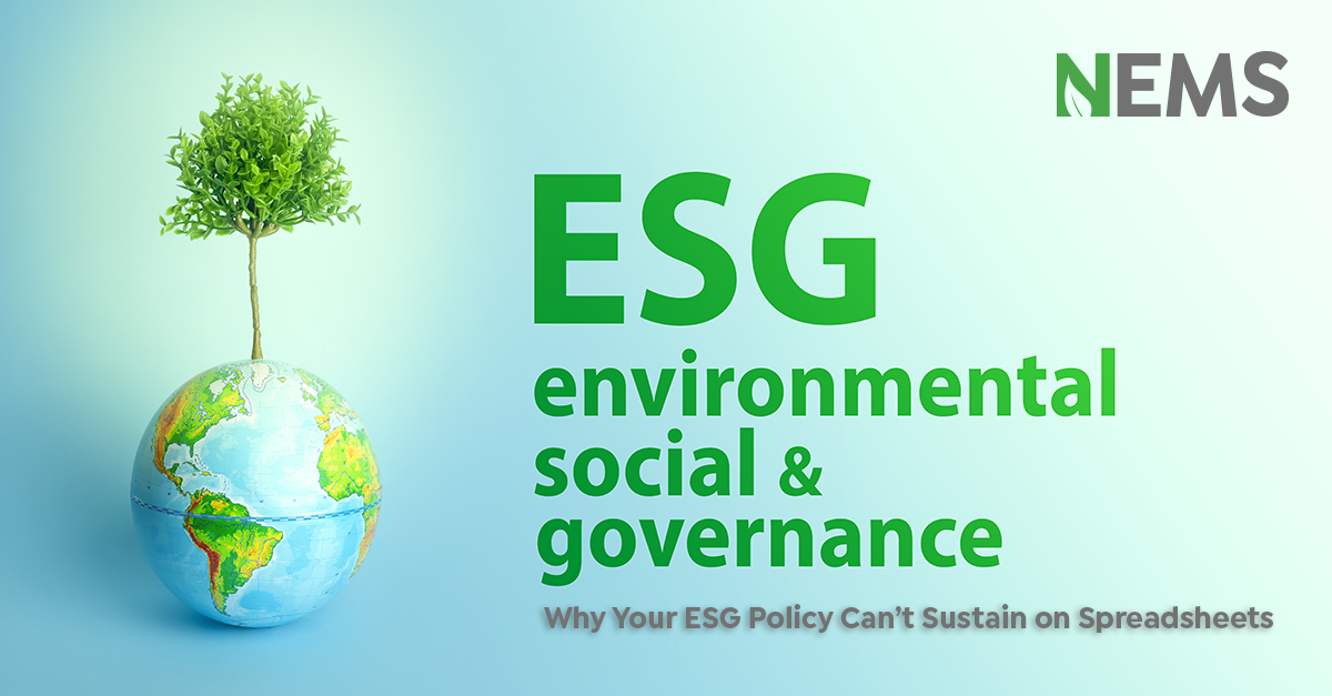 Why Your ESG Policy Can’t Sustain on Spreadsheets